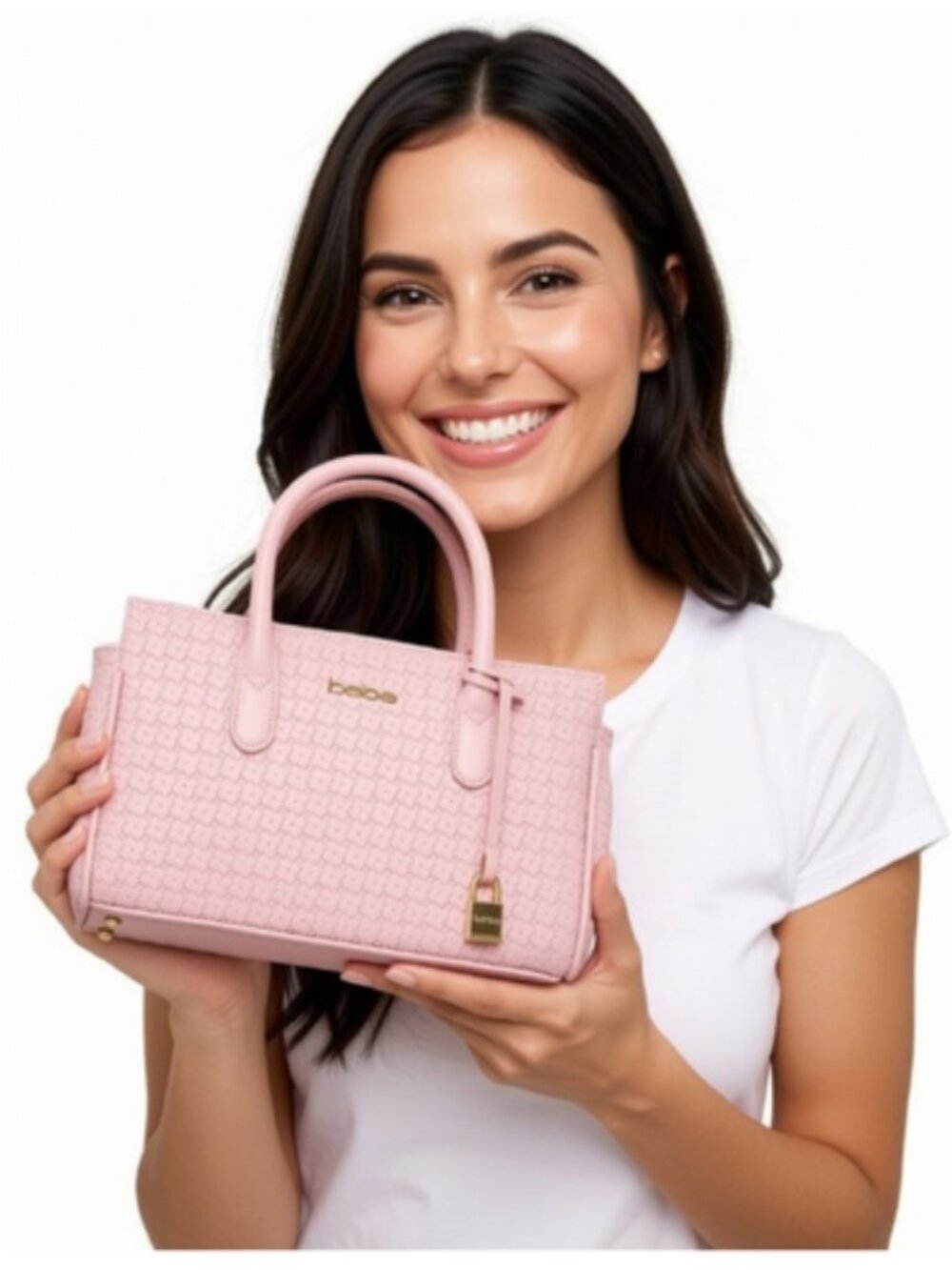 Women's Otto Small Quilted Satchel Bag with Removable Strap, Blush